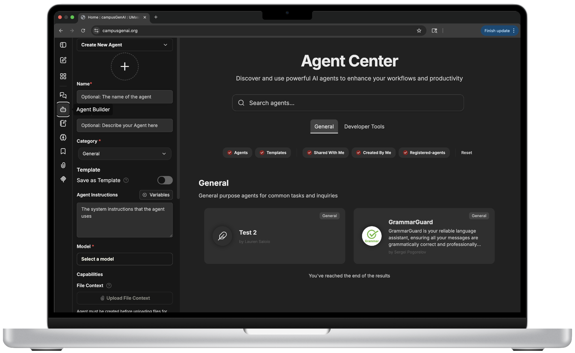 campusGenAI platform interface